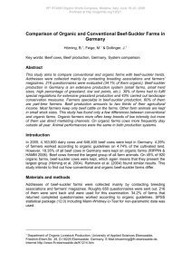 Comparison of Organic and Conventional Beef