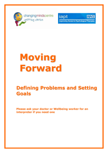 Moving forward - Changing Minds Centre