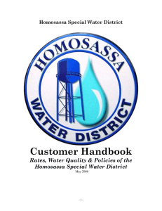 Customer Handbook 2008 - Homosassa Special Water District