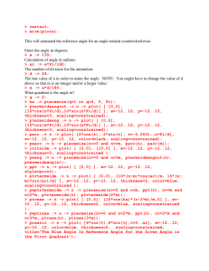 Reference Angle