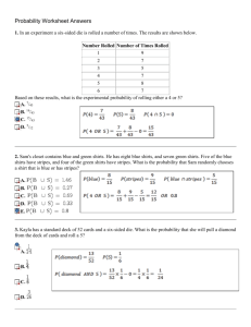 Probability Worksheet Answers