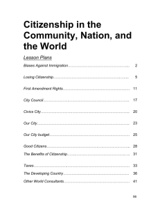 Citizenship in the Community, Nation, and the World - NC-NET