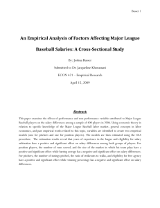 An Empirical Analysis of Factors Affecting Major League Baseball