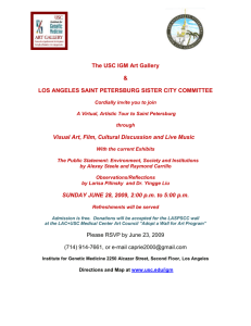 The USC IGM Art Gallery - Sister Cities of Los Angeles
