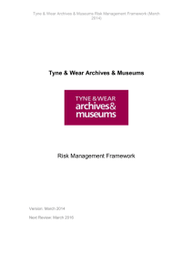 Risk Management Framework - Tyne & Wear Archives & Museums