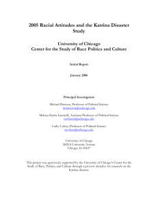2005 Racial Attitudes and the Katrina Disaster Study