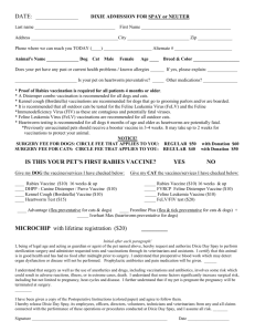 Admission form - Dixie Dogs & Cats