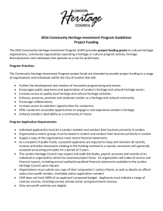 Program Guidelines – Heritage Organizations