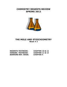chemistry regents review - Hicksville Public Schools / Homepage