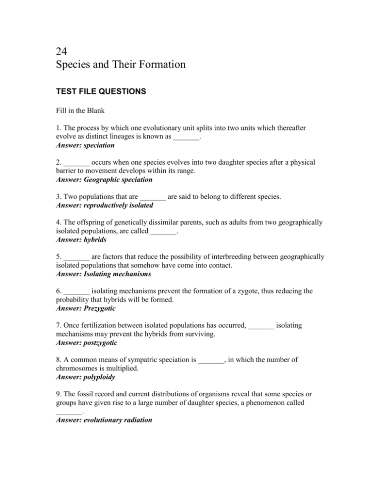 select the correct statement describing sympatric speciation