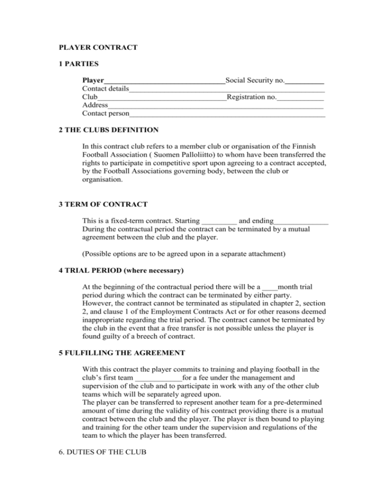 player-contract-template