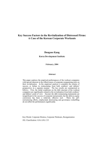 Evolution of Market Friendly Corporate Restructuring in Korea