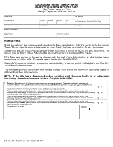 DHS-0470A - Assessment of Difficulty of Care for