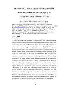 Theoretical Comparison of Alternative Delivery Systems for Projects