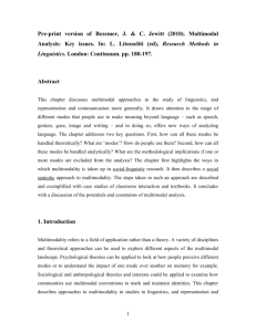 Qualitative Research Methods: Multimodal Analysis