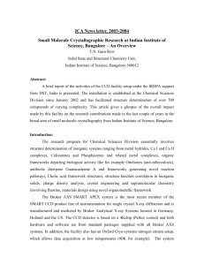 Small molecule Crystallography at the Indian Institute of Science