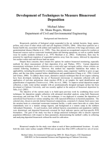 Development of Techniques to Measure Bioaerosol Deposition