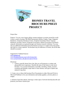 Biomes Brochure Project