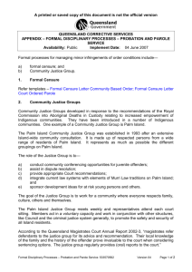 Formal Disciplinary Processes - Queensland Corrective Services