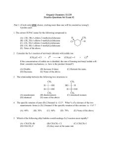 Organic Chemistry 32-235
