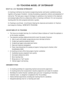 Co-teaching presentation document