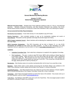 January 2015 Membership Meeting Minutes
