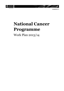 National Cancer Programme for 2013/14