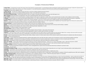 Examples of Instructional Methods