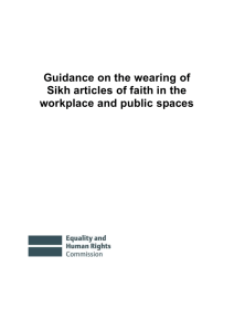 Other provisions in the law for Sikh articles of faith