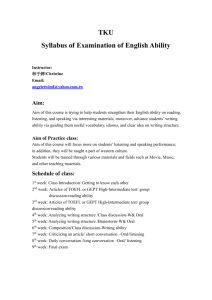 Examination of English Ability