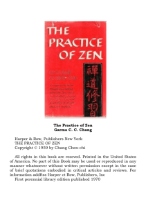The Practice of ZenGarma CC ChangThe Practice of Zen