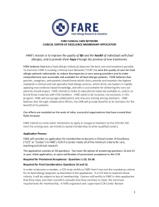 minimum criteria for fare clinical care network accreditation