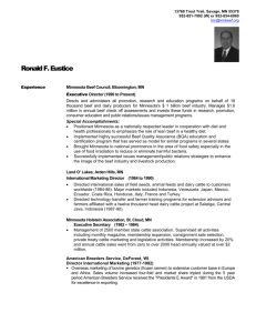 Professional Resume - Minnesota Beef Council