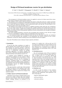 Design of Pd-based membrane reactor for gas detritiation