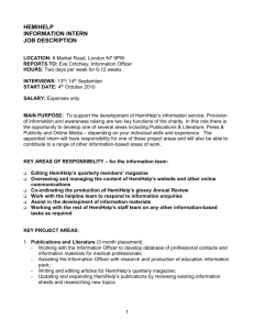 job description and person specification: Word format