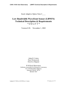 Low Bandwidth Wavefront Sensor (LBWFS)