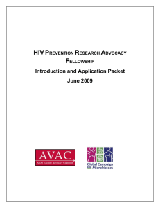 About the HIV Prevention Research Advocacy Fellowship