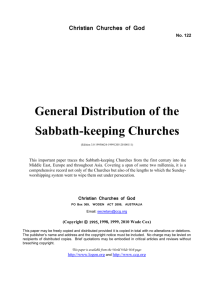 General Distribution of the Sabbath