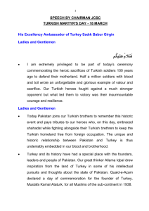 POST VISIT REPORT - Turkish Embassy in Islamabad