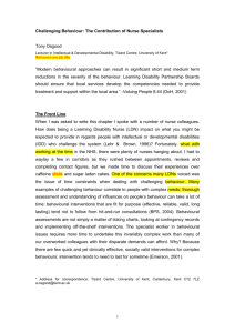 Effects Of Challenging Behaviour