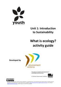What is ecology activity guide
