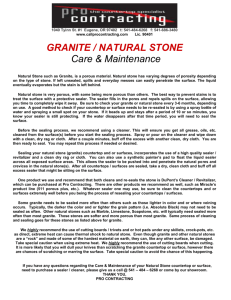granite & stone care & maintenance 12-2011