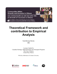Theoretical Framework and Contribution to Empirical Analysis