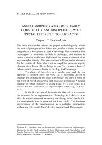 angelomorphic categories, early christology and