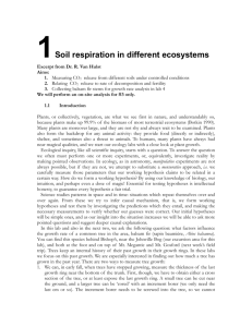 1 Soil respiration in different ecosystems