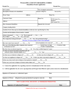 Demo Permit Application - the Wallowa County Website!