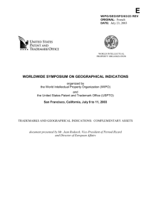 Trademarks and Geographical Indications: Complementary
