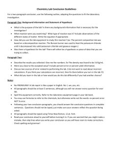 Lab Conclusion Paragraph Report Guidelines