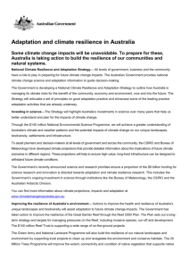 Adaptation and climate resilience in Australia (DOC