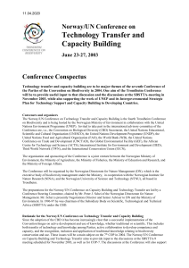 Conference Conspectus - Convention on Biological Diversity